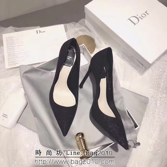 DIOR迪奧 馬蹄跟原版鞋 格利特材質 高跟鞋 QZS1874